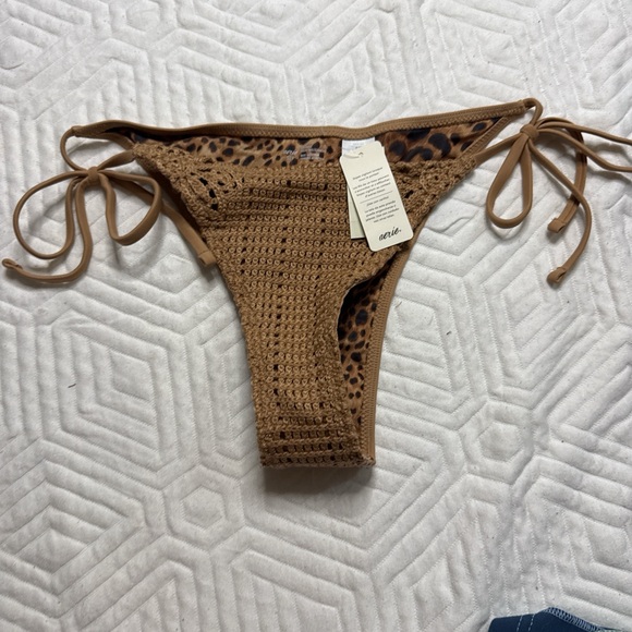 American Eagle Outfitters Tan Crochet Bikini - Picture 2 of 5